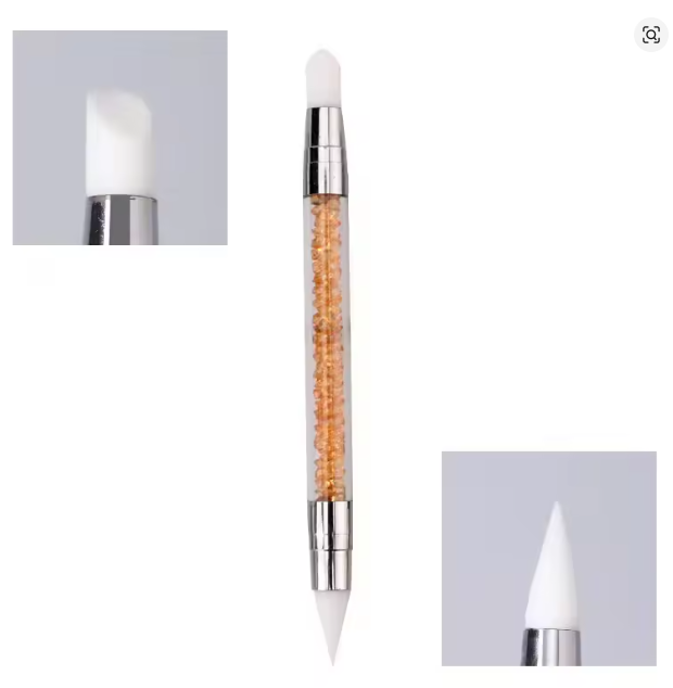 Glazern - Pluma artística de uñas de silicona de doble cabeza