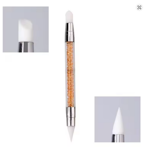 Glazern - Pluma artística de uñas de silicona de doble cabeza